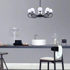 Lampadario Papillon 7207/8 nero di Matteo Zorzenoni