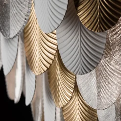 Lampadario Peacock Medium bianco e argento