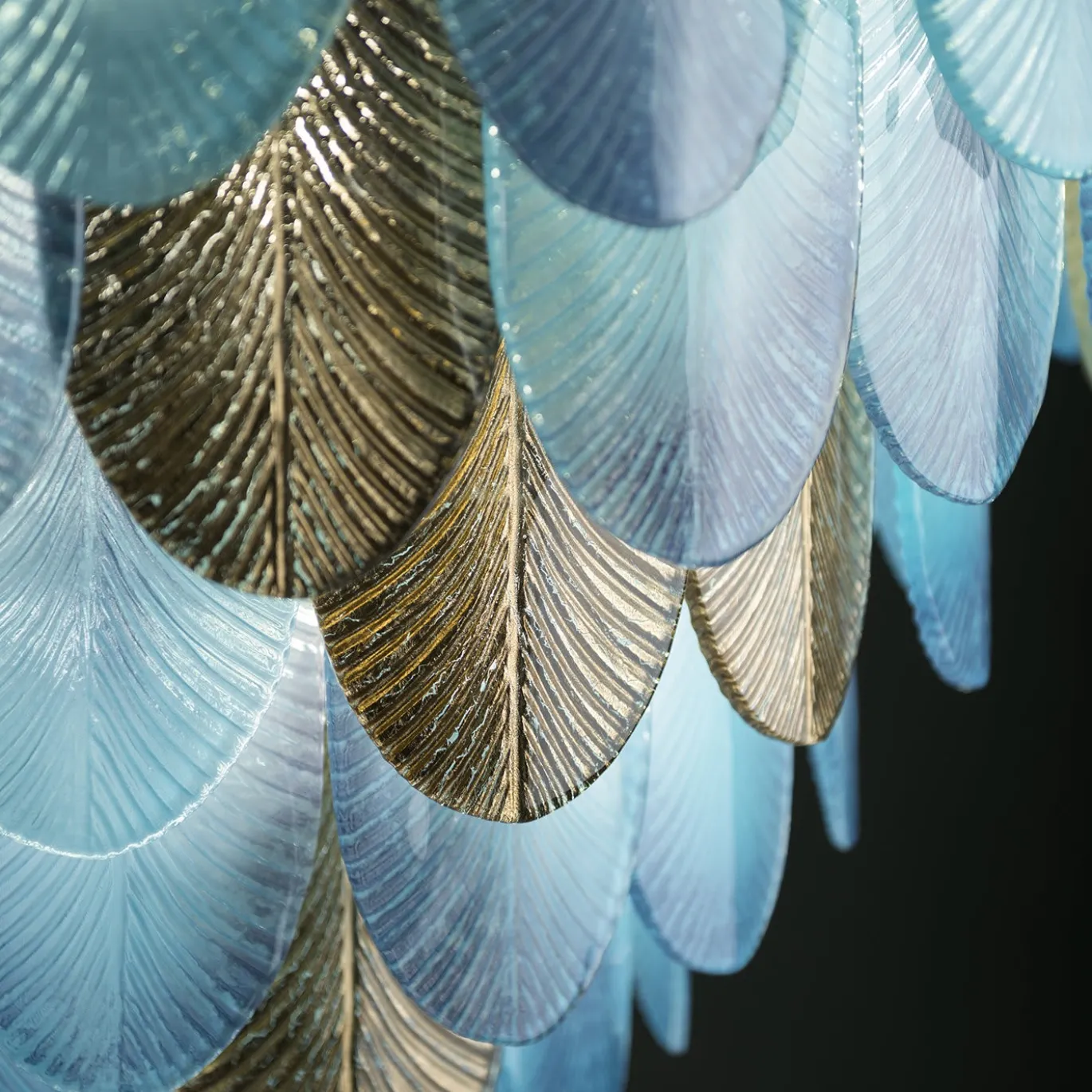 Lampadario Peacock Medium Blue