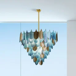 Lampadario Peacock Medium Blue