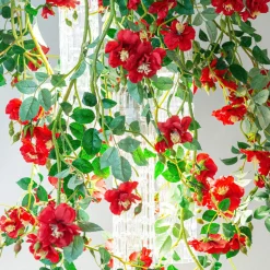 Lampadario piccolo e rotondo Flower Power Wild Red Roses