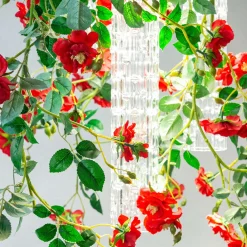 Lampadario piccolo e rotondo Flower Power Wild Red Roses