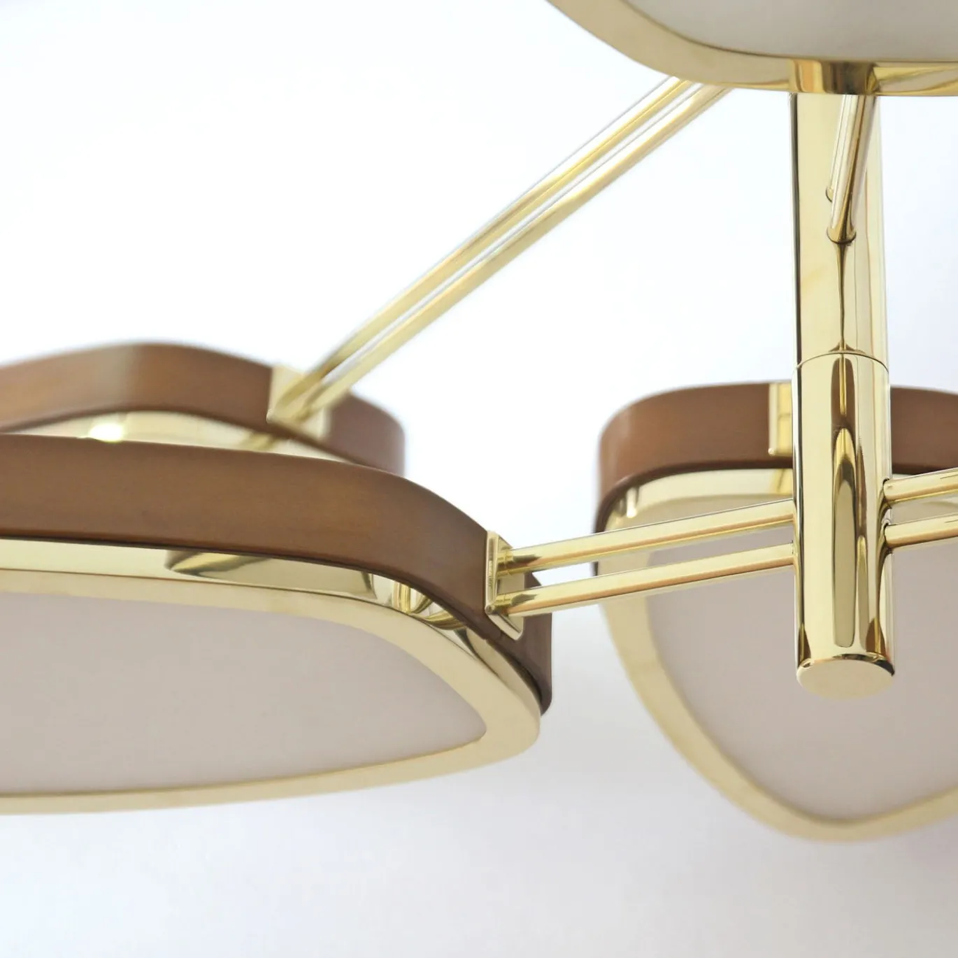 Lampadario Pluma Ultra Gold Brass in ottone