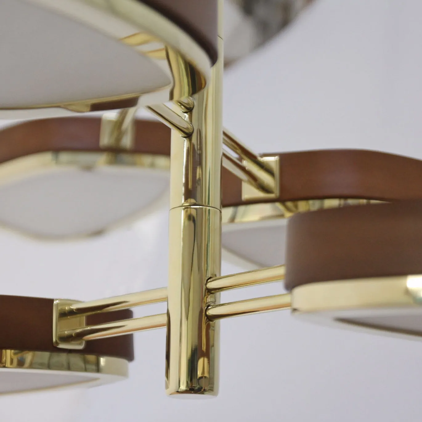 Lampadario Pluma Ultra Gold Brass in ottone