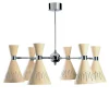 Lampadario Pop Avorio e Cromo