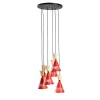 Lampadario Pop rosso e avorio