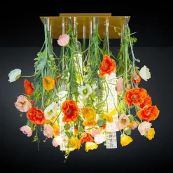 Lampadario quadrato Flower Power Poppy