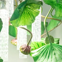 Lampadario quadrato Flower Power Lotus Dichondra