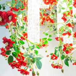 Lampadario quadrato Flower Power Wild Red Roses