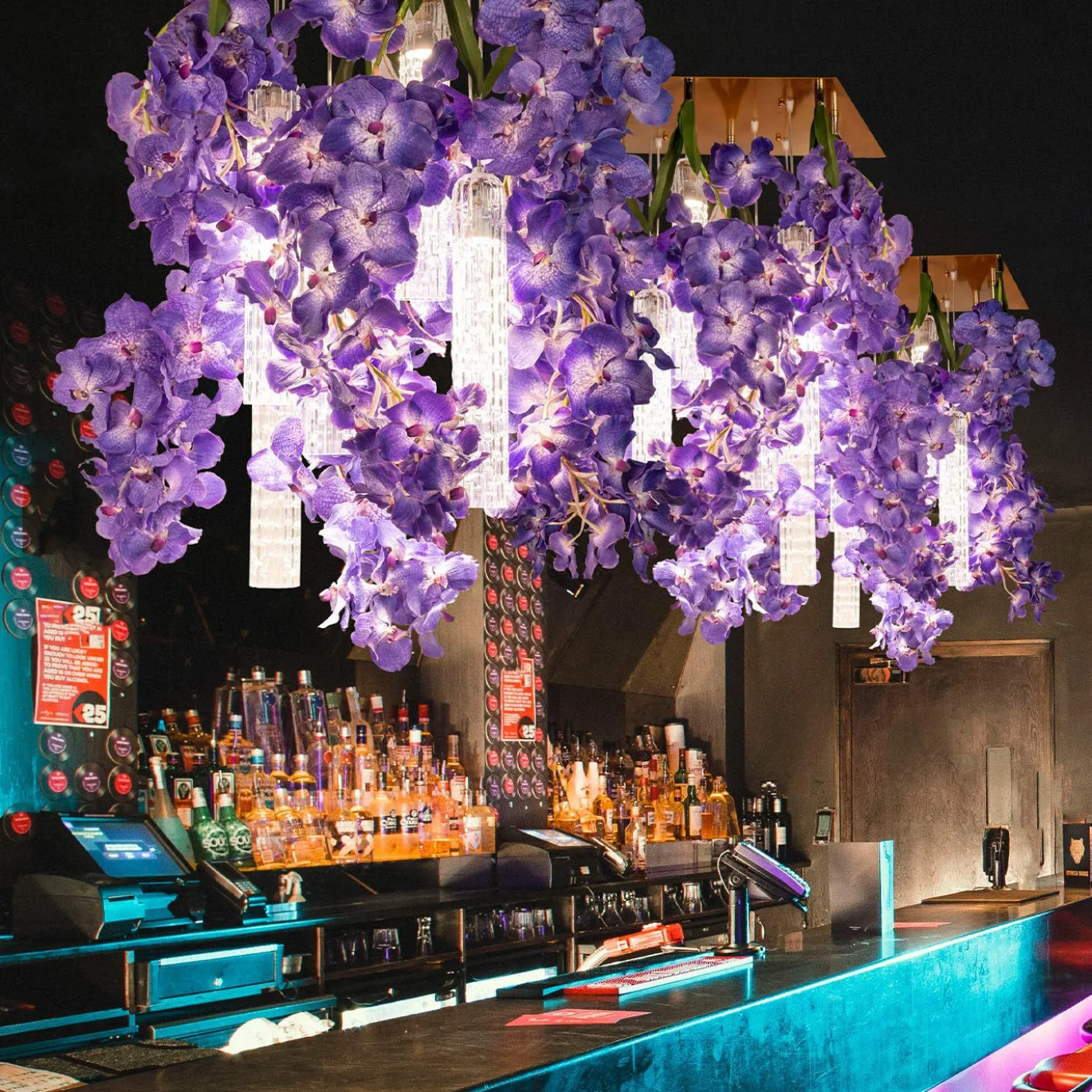 Lampadario quadrato Flower Power Vanda