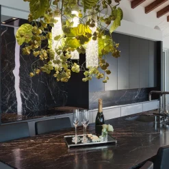 Lampadario quadrato grande Flower Power Physalis & Anthurium