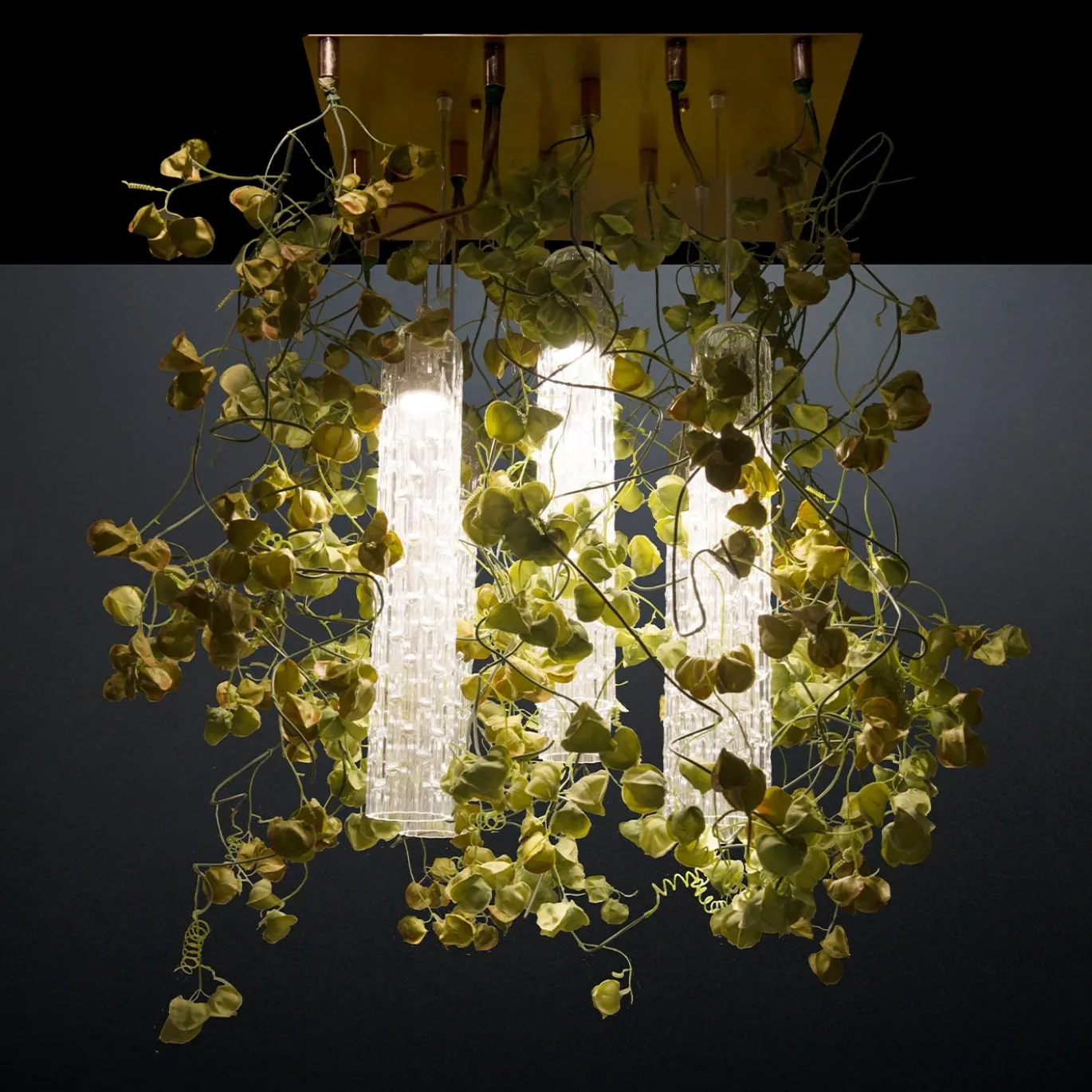 Lampadario quadrato grande Physalis Flower Power