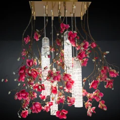 Lampadario quadrato Magnolia Flower Power