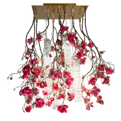 Lampadario quadrato Magnolia Flower Power