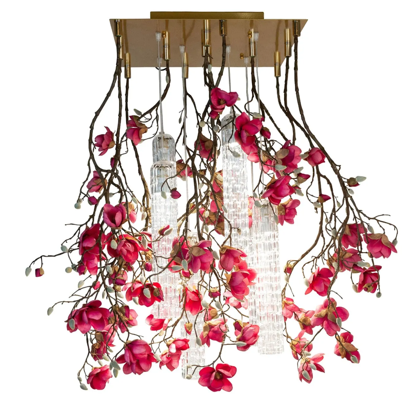 Lampadario quadrato Magnolia Flower Power