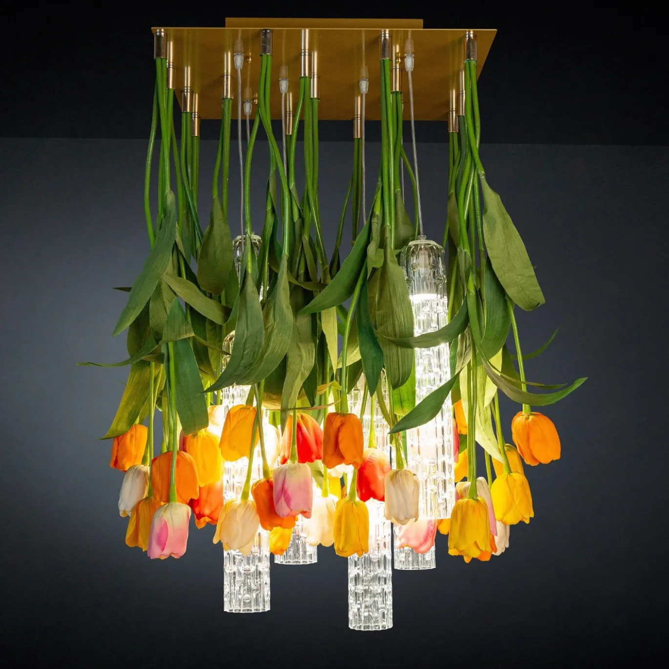 Lampadario quadrato Tulipano Flower Power