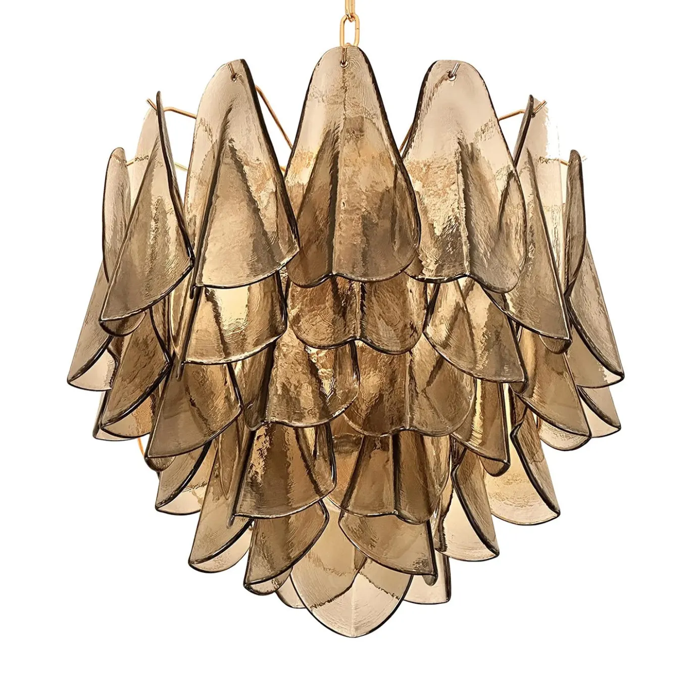 Lampadario Rondini in vetro di Murano fumé