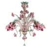 Lampadario Roseto in Vetro Rosa #2