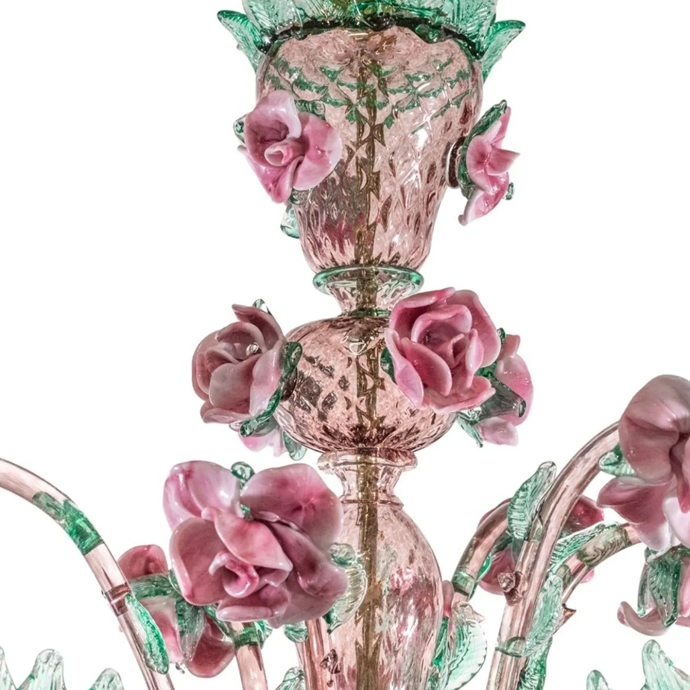 Lampadario Roseto in Vetro Rosa #2