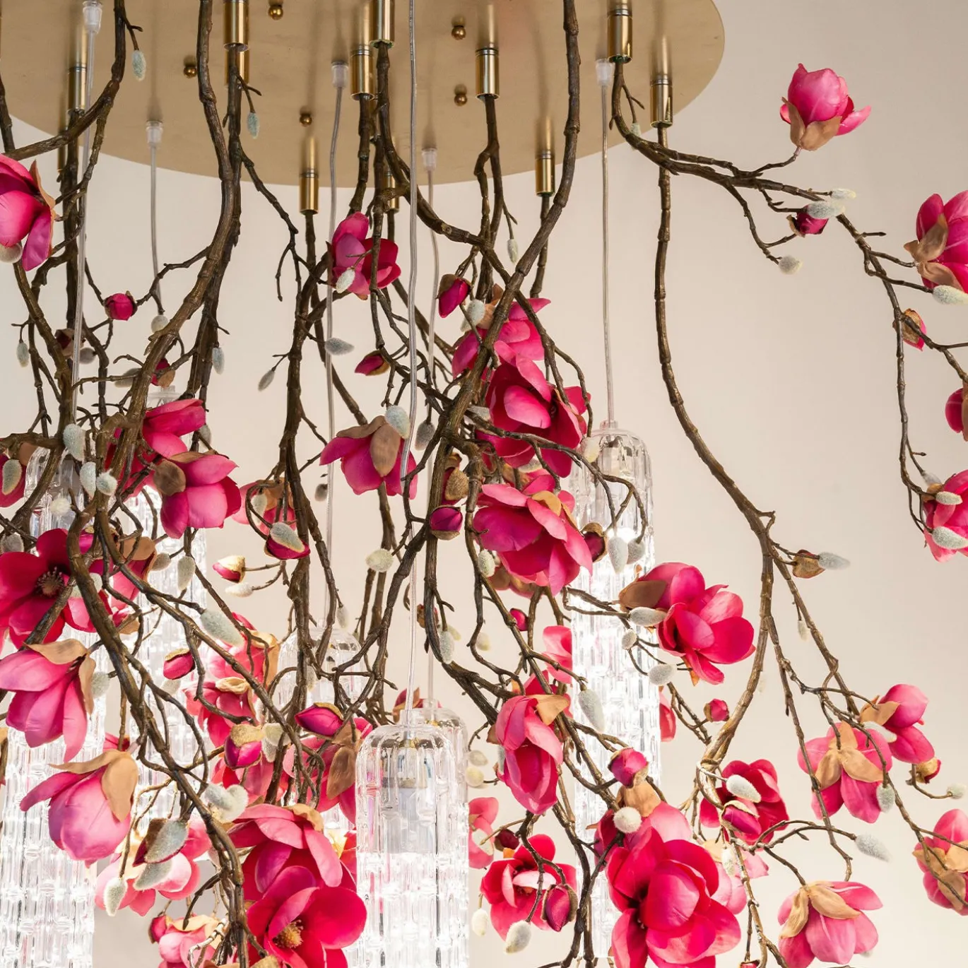 Lampadario rotondo Flower Power Magnolia