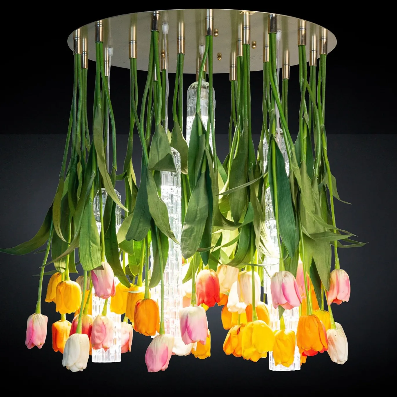 Lampadario rotondo Flower Power Tulip