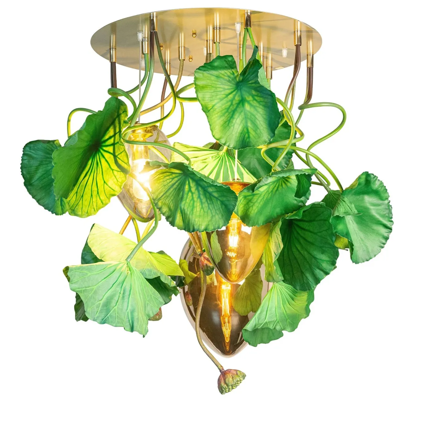 Lampadario rotondo Flower Power Lotus Dichondra