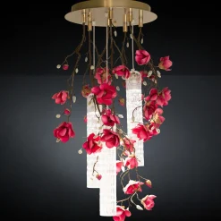 Lampadario rotondo piccolo Flower Power Magnolia
