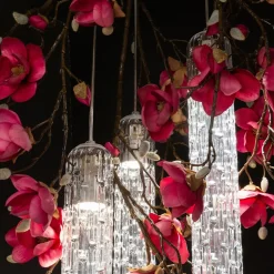 Lampadario rotondo piccolo Flower Power Magnolia