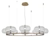 Lampadario rotondo Trinity 07 in bronzo di Mike Shilov