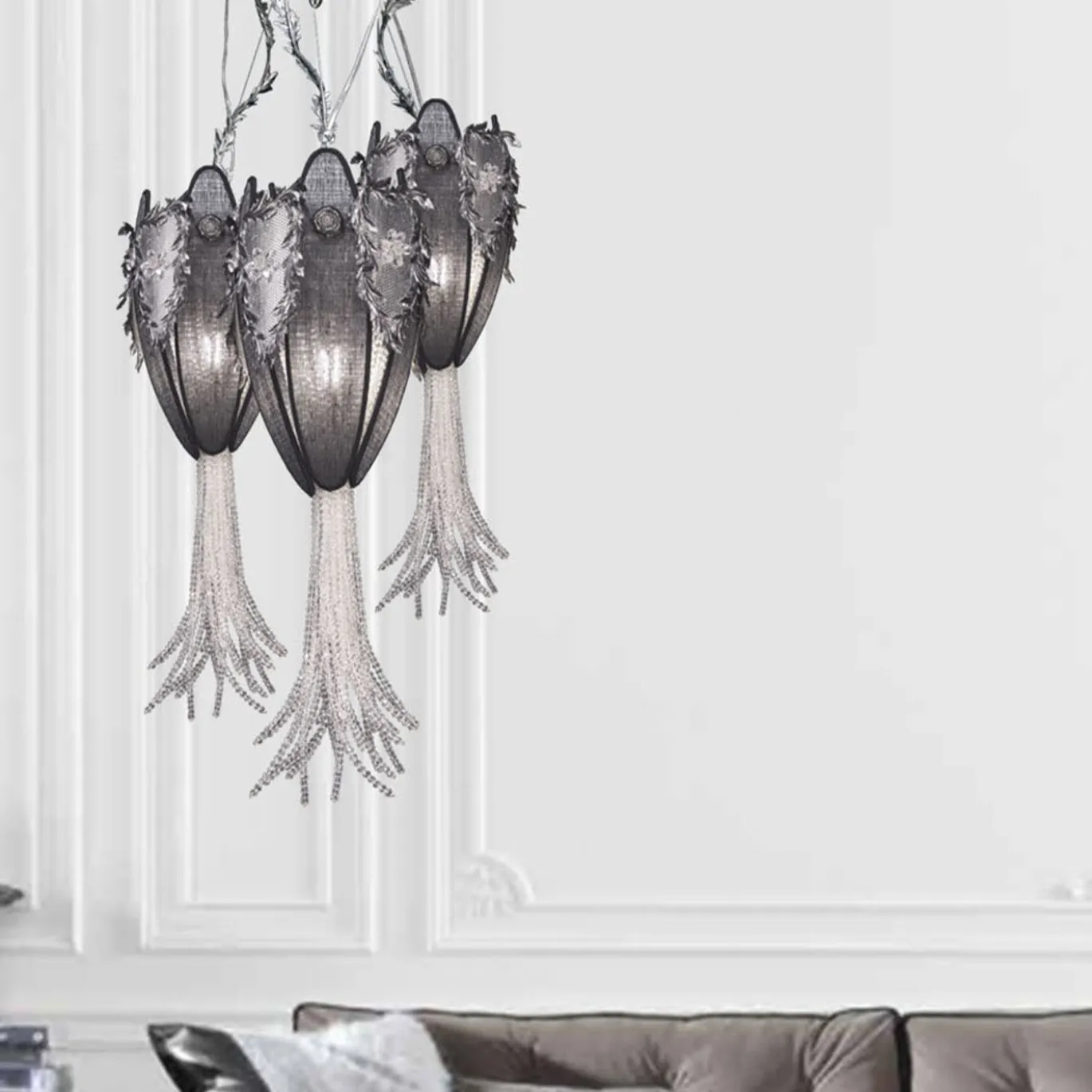 Lampadario Scudo nero