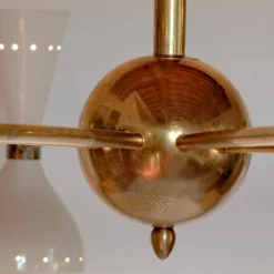 Lampadario Simmeetrico a 12 bracci in ottone