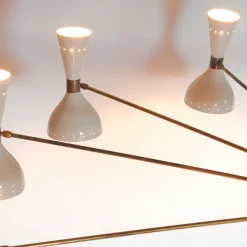 Lampadario Simmeetrico a 12 bracci in ottone