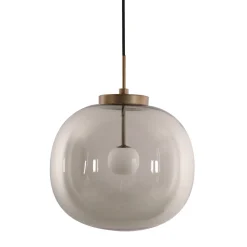Lampadario Singolo in Vetro Grigio Jasmine