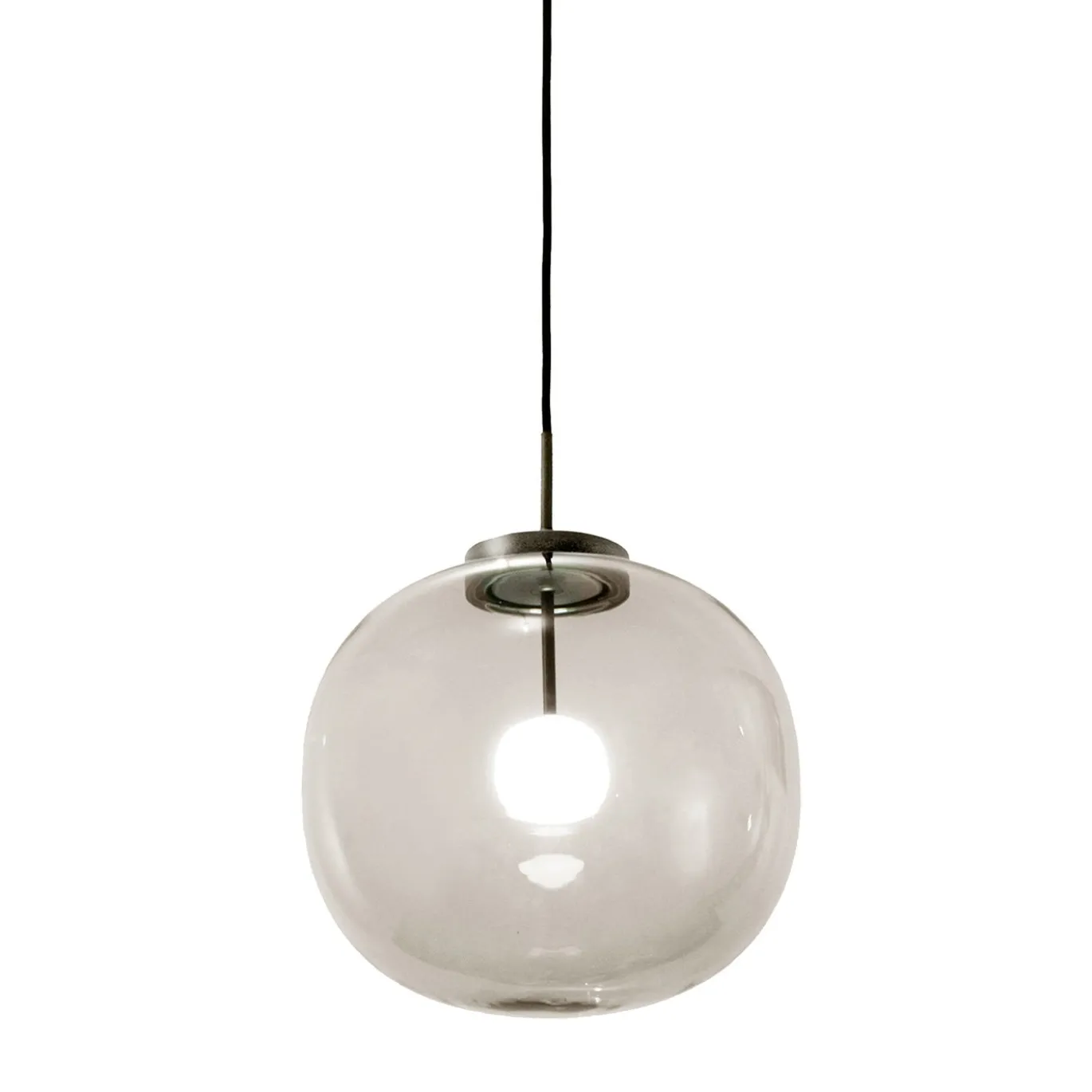 Lampadario Singolo in Vetro Grigio Jasmine