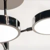 Lampadario Sistema a 4 luci con finitura Gunmetal e Vetro