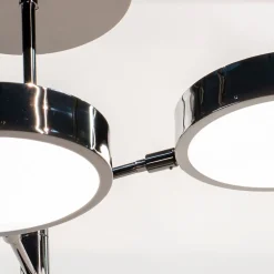 Lampadario Sistema a 4 luci con finitura Gunmetal e Vetro