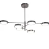 Lampadario Sistema a 6 luci in Nichel Spazzolato e Vetro