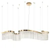 Lampadario Slim Snake in Vetro e Oro