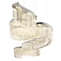 Lampadario Snake 23 luci argentato #3