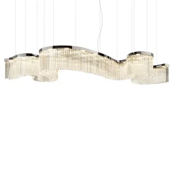 Lampadario Snake 23 luci argentato #3