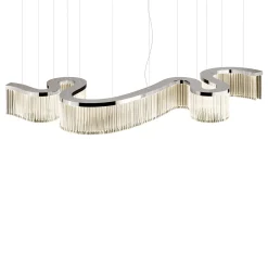 Lampadario Snake 23 luci argentato #3