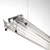 Lampadario Strip Triedo in Ottone e Vetro