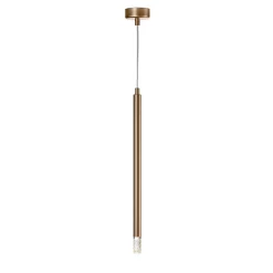 Lampadario Stylo in Anodic09 con luce pendente in Cristallo
