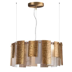 Lampadario The Wall oro e trasparente