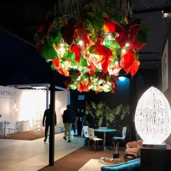 Lampadario tondo medio Flower Power Red Anthurium