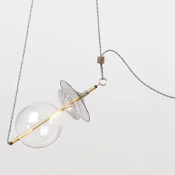 Lampadario Trapezi 6 Luci in Ottone