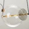 Lampadario Trapezi 4 Luci in Ottone