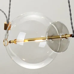 Lampadario Trapezi 4 Luci in Ottone