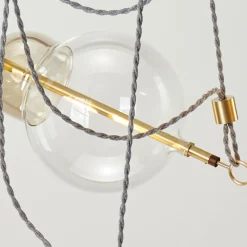 Lampadario Trapezi 4 Luci in Ottone