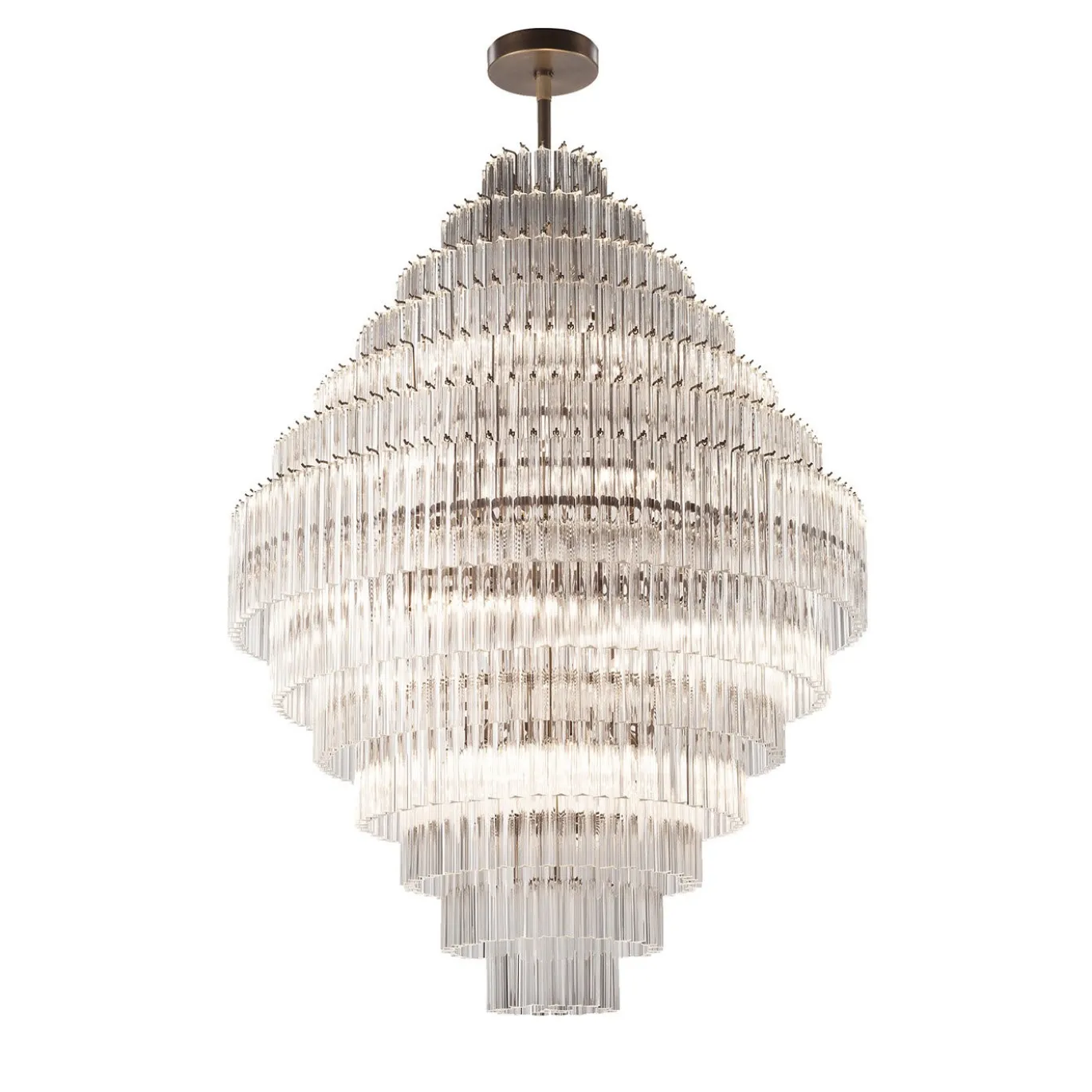 Lampadario Triedro Diamond a 28 luci